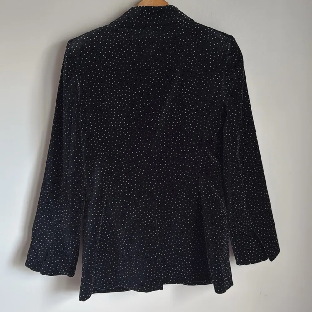 Theory Velvet Cinched Dotted Blazer - Image 3