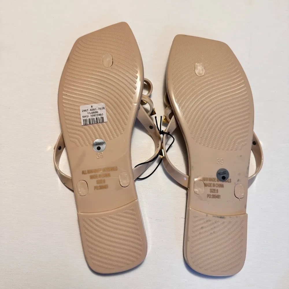 Charlotte Russe Women’s Bejeweled Bow Studded Style Sandals Sz 8 - Image 9