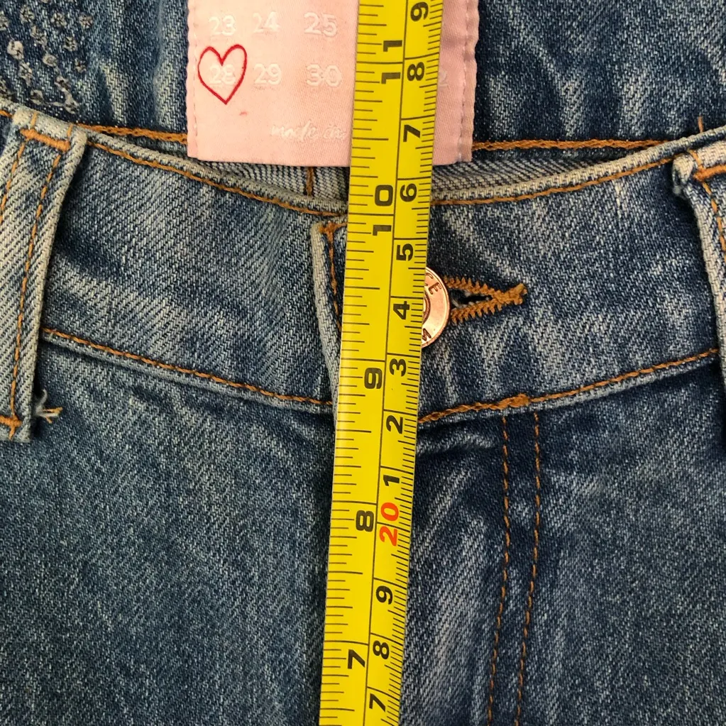 Revice Star Patch Light Wash Faded Denim Jeans Size 28 - Image 9