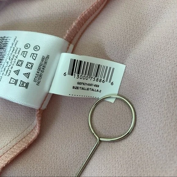 NWT‎ BCBGeneration Asymmetrical Ruffle Halter Mini Dress Pink Rose Size 2 - Image 8