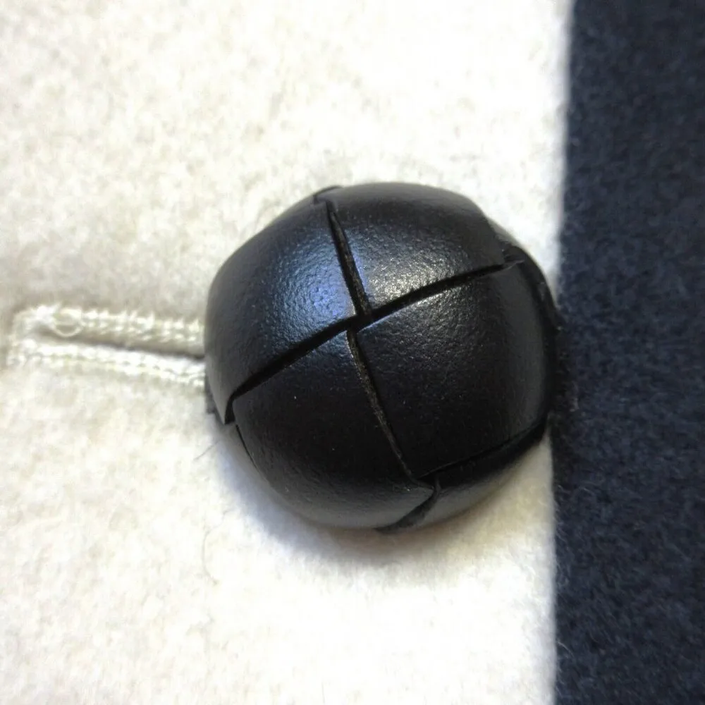 NWT J.Crew Tall Tipped Peacoat in Antique White Navy Trim Wool Coat 4T $298 - Image 4