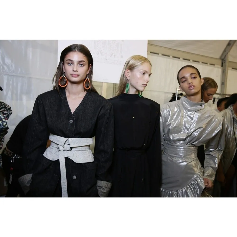 ISABEL MARANT Erika Canvas Cotton Corset Waist Wide Belt Size 34 - Image 7