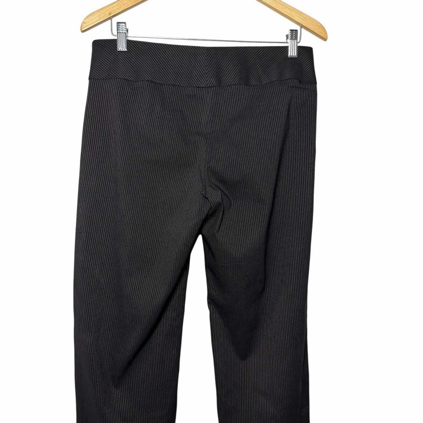 Laundry by Shelli Segal Womens Pinstripe Dress Pants Size 8 Black Y2K Officecore - Image 4