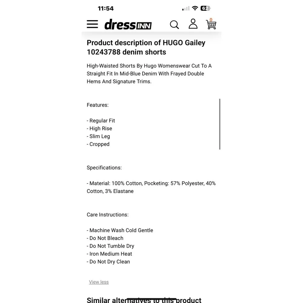 Hugo Gailey Jean Shorts Women’s Size 27 Blue Denim Fray Hem 5 Pocket Lightwash - Image 8