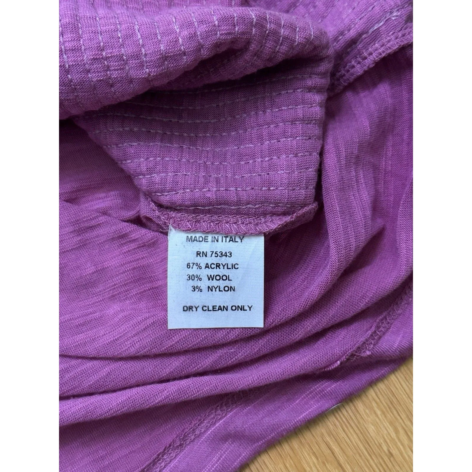 Ralph Lauren Purple Label Women’s Sequin Short Sleeve Top Wool Blend Size XL - Image 6