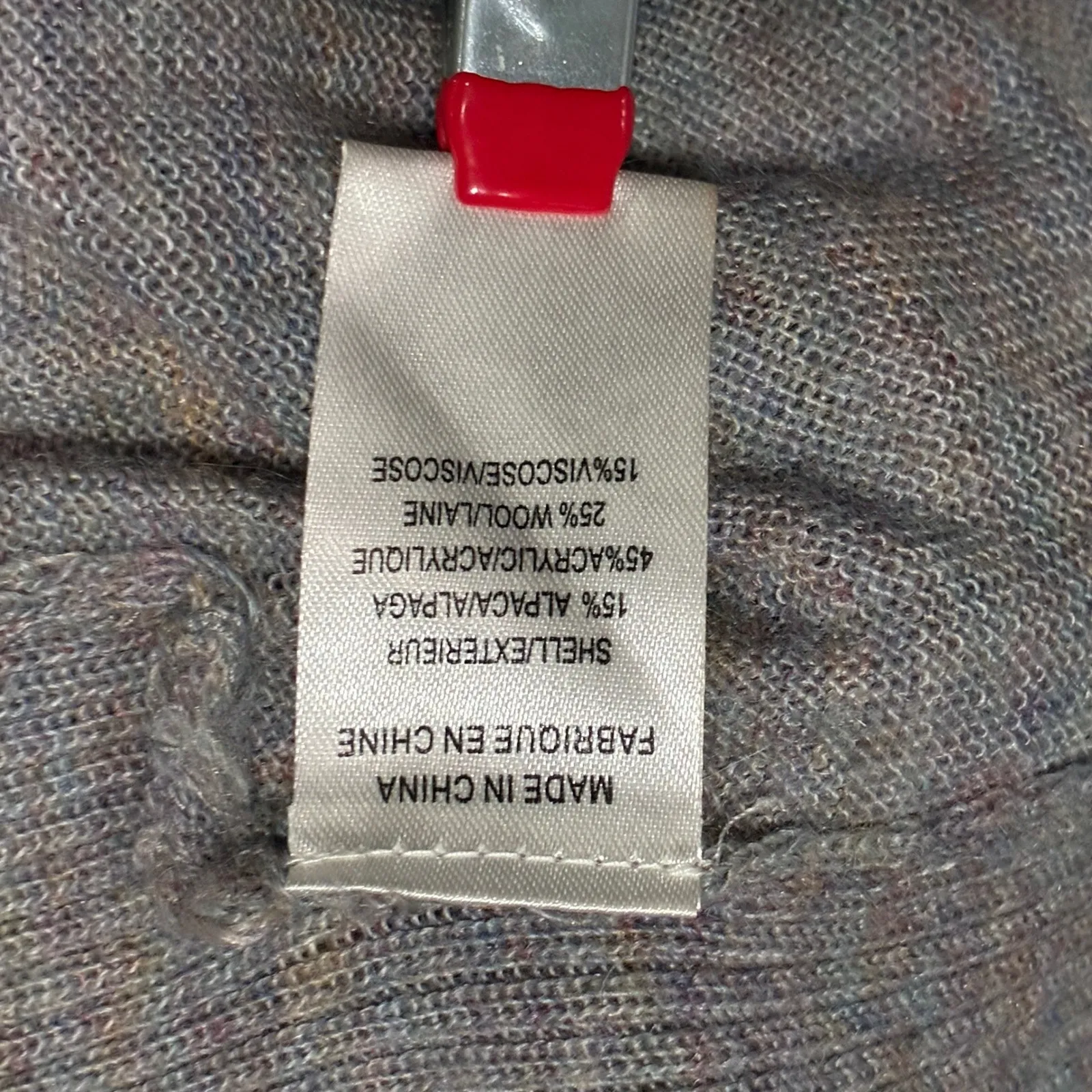 Theory Wool Alpaca Blend Gray Open Front Long Sleeve Cardigan Sweater Women's S - Image 7