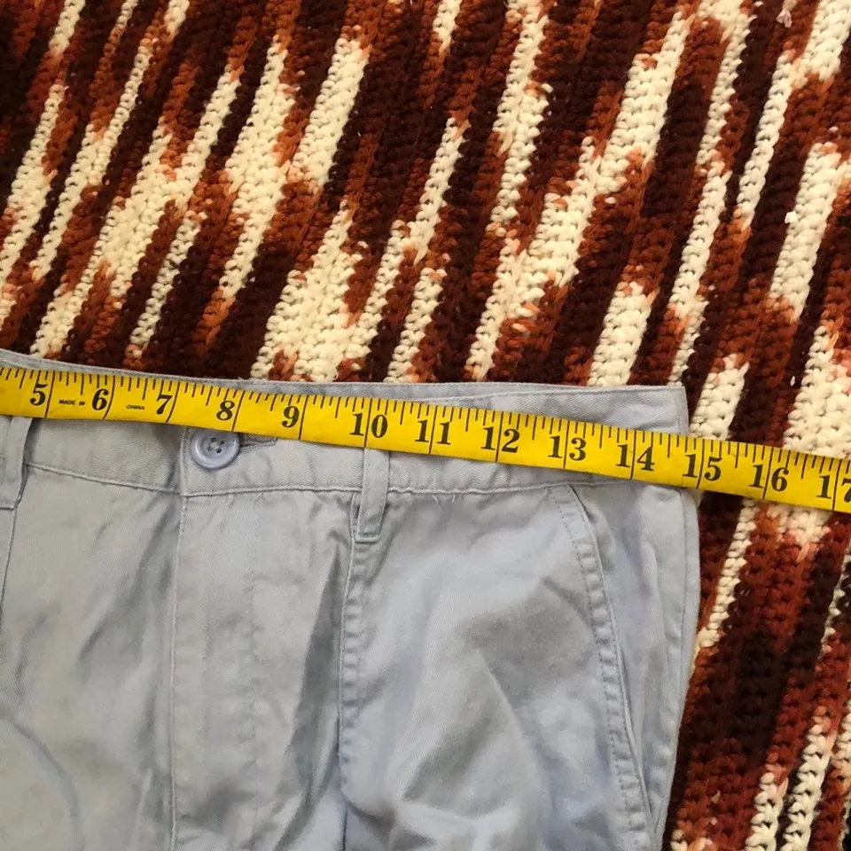 TRENDING Urban Outfitters Y2K Pastel Light Blue Multi-Pocket Cargo Jogger Pants Trousers-US8/M Measurement in pics - Image 6