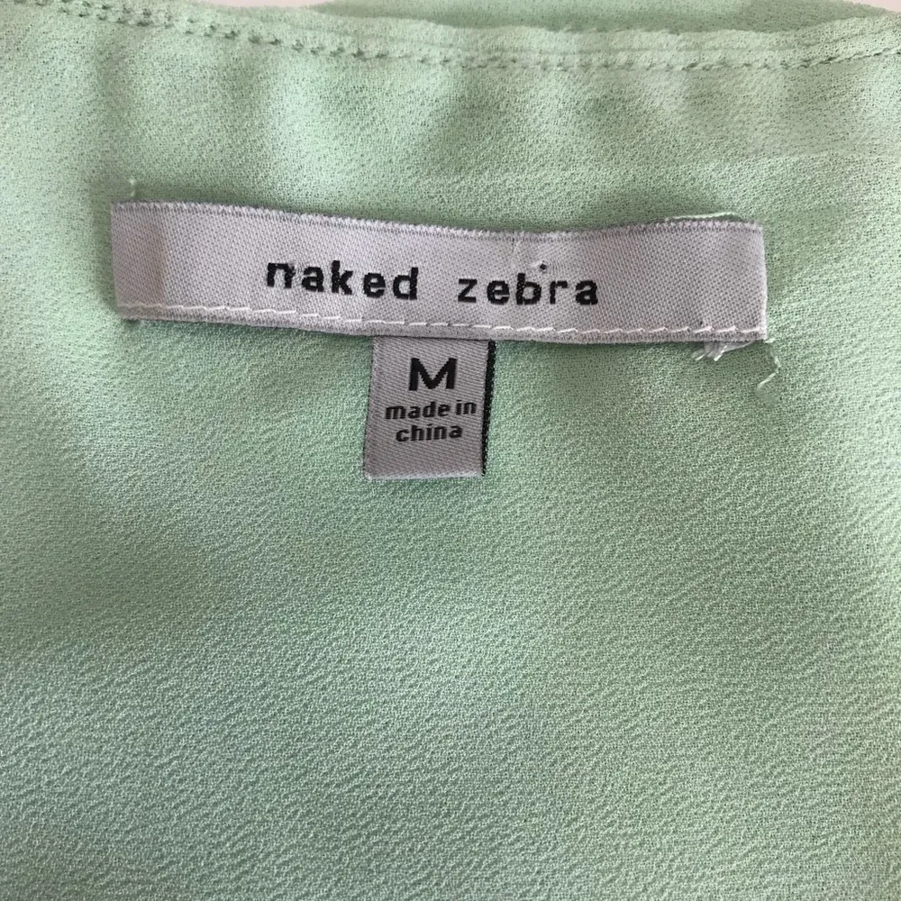 🌷Naked Zebra Tank Mint Crochet Racerback Size M - Image 6