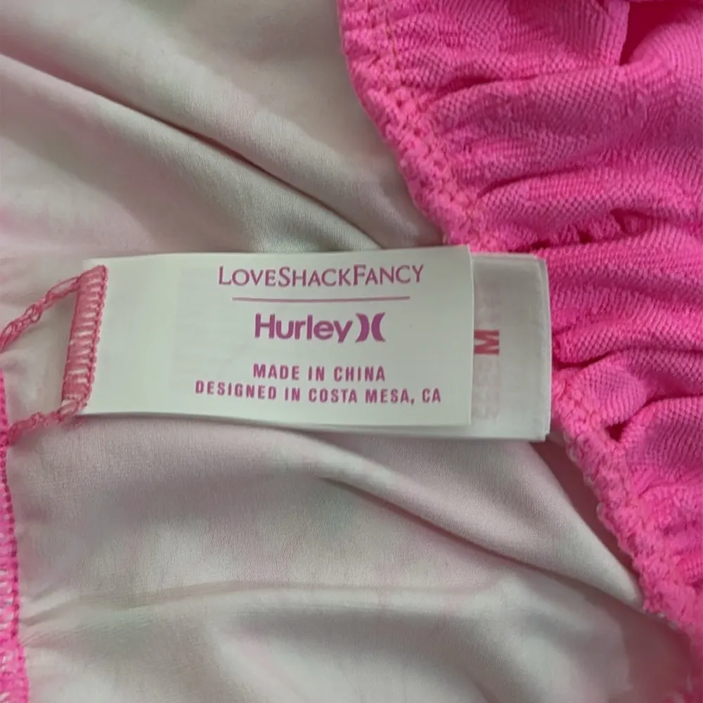 LoveShackFancy Hurley mini skirt daisy band woman size MEDIUM hot pink - Image 6