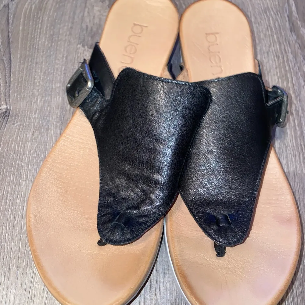 Bueno Franky black leather upper sandals size 41 - Image 5