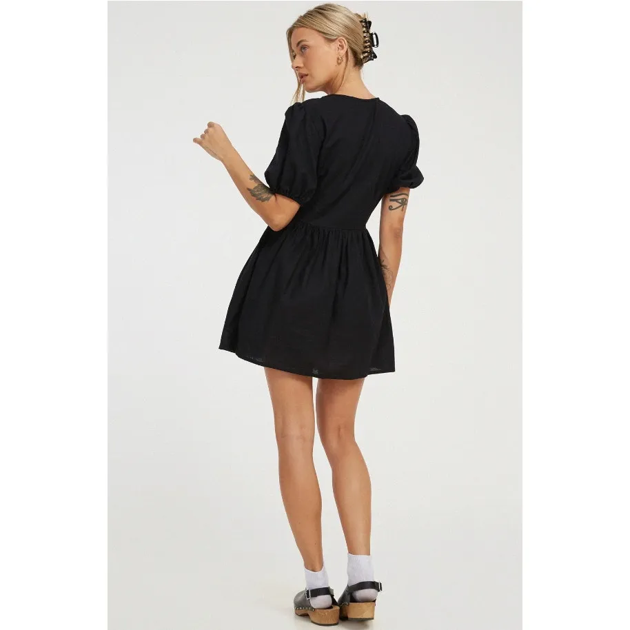 Motel Shirley Mini Dress in Black - Image 2
