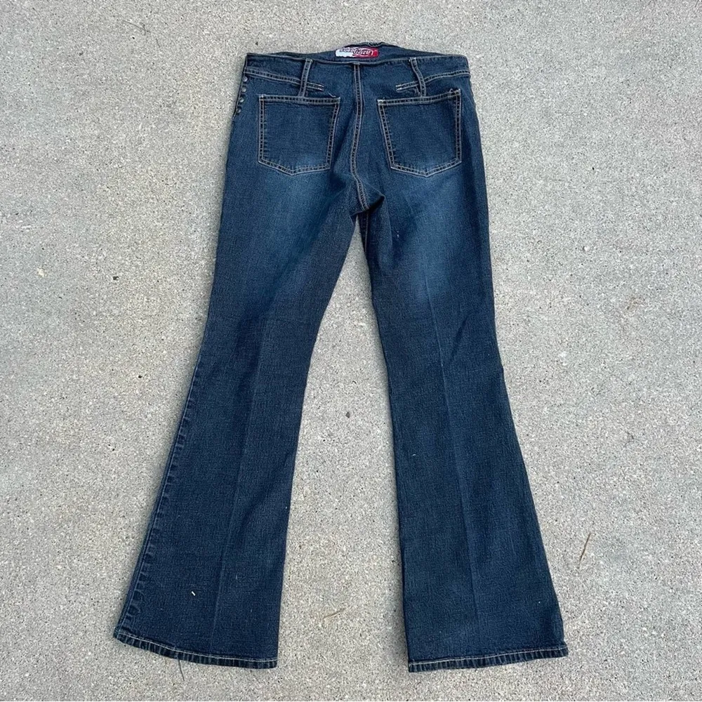 Vintage Y2K Lazer Jeans Flare with no waistband stretchy Size 9 - Image 5