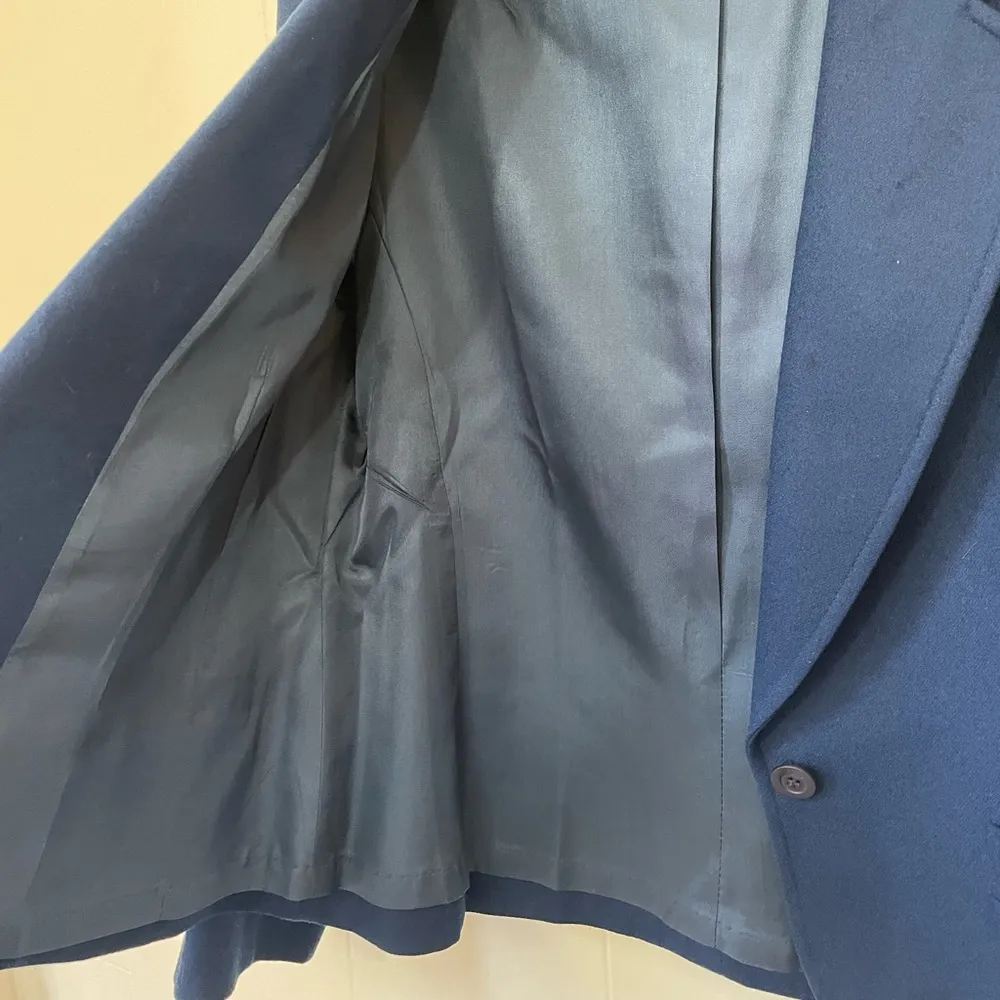 Pendleton Vintage Blue 100% Virgin Wool One Button Blazer Jacket ~ Size 14 - Image 6