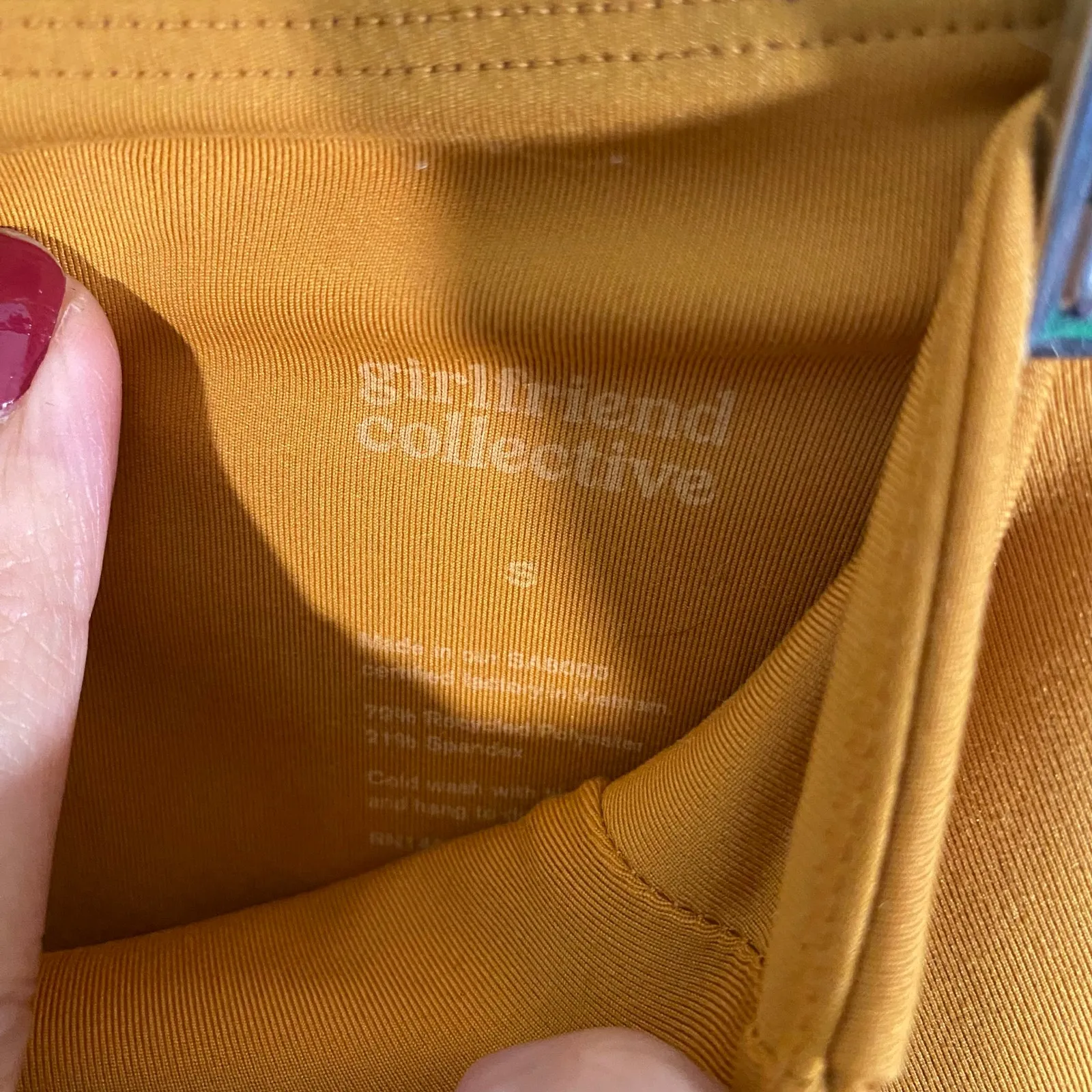 Girlfriend Collective Women Mustard Yellow High Rise 7/8 Ankle Leggings Size S - Image 3