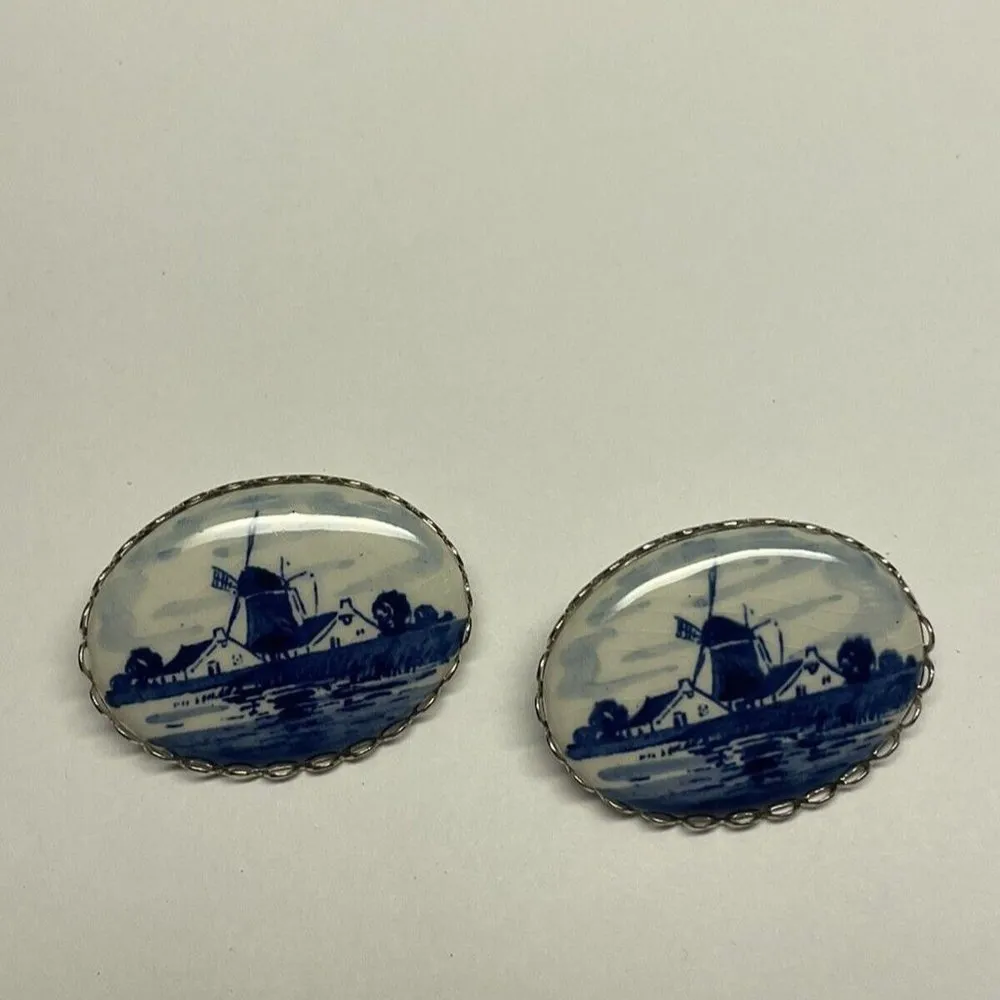 Lot of 2 Matching Hand Crafted Brooch Pins - Image 11