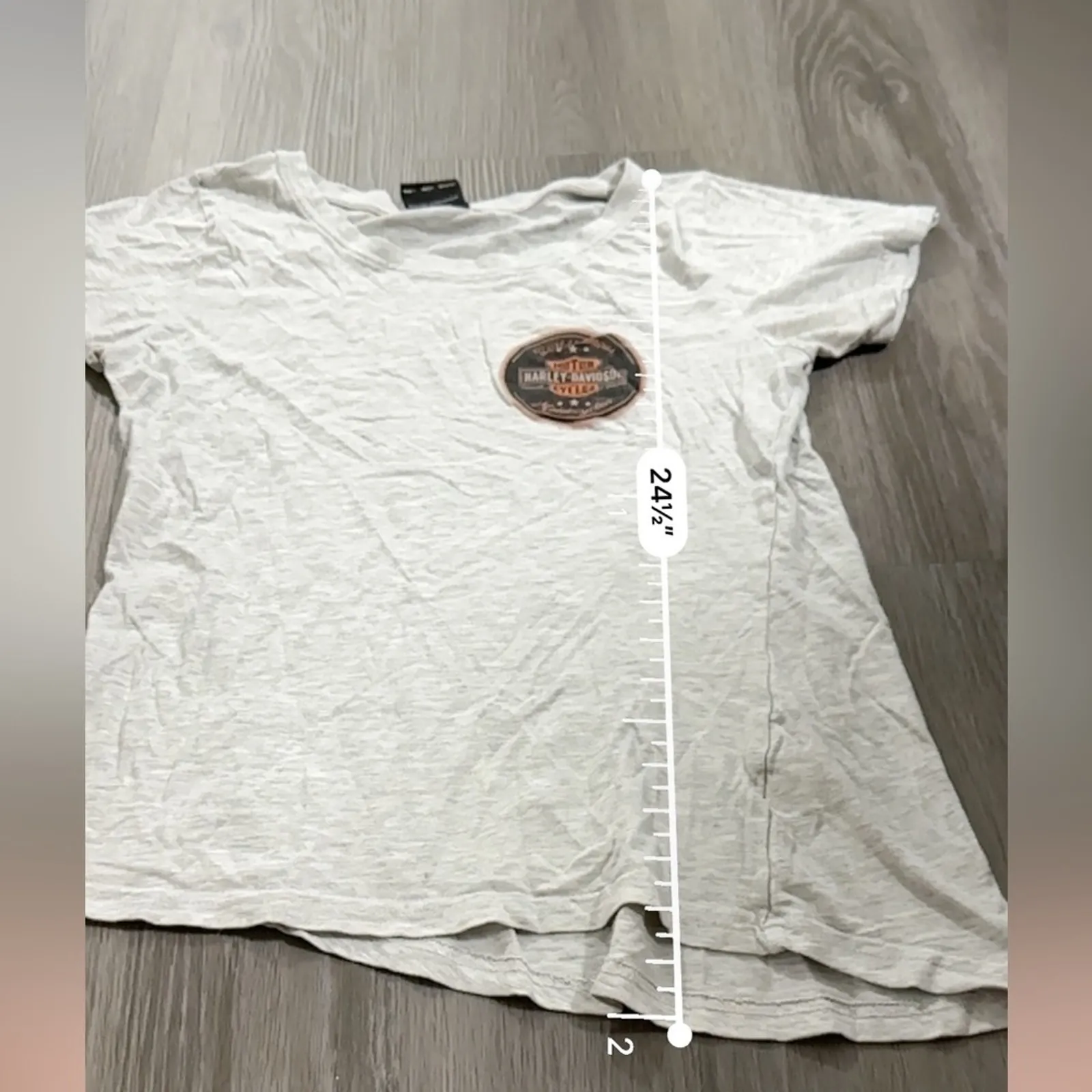 Harley‎ Davidson Sturgis Route 12 Light Heather Gray Short Sleeve Shirt Size M - Image 9