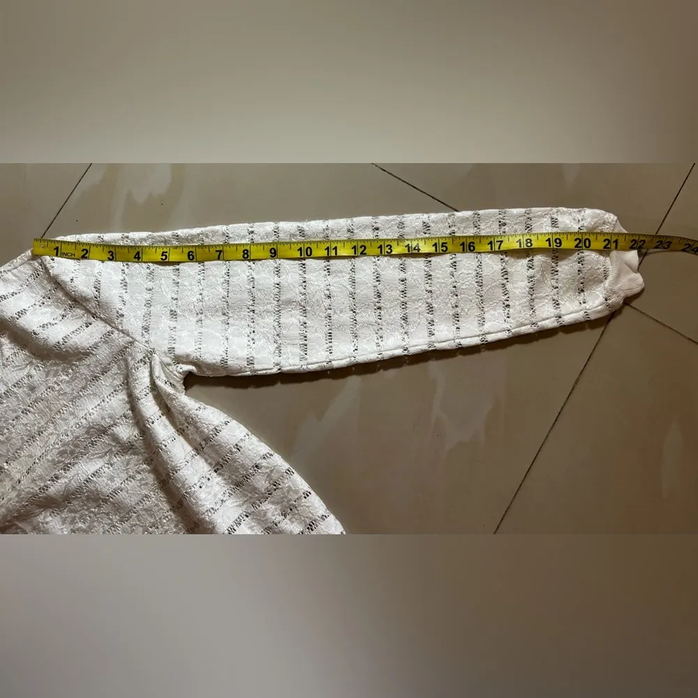 Ann Taylo Cardigan Sweater MP Women's Black Cotton/ Poly Lace Long Sleeve‎ Zipp - Image 9