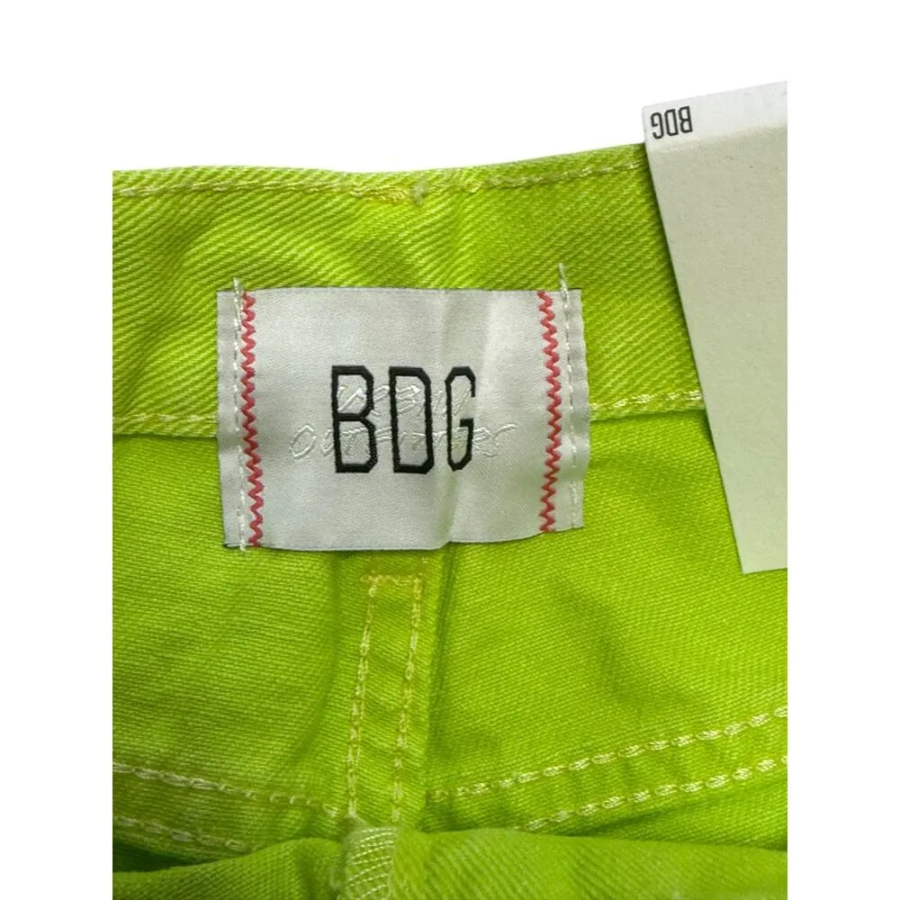 NEW BDG Urban Outfitters Shorts Women 30 Neon Longline Carpenter Y2K Utility - Image 5