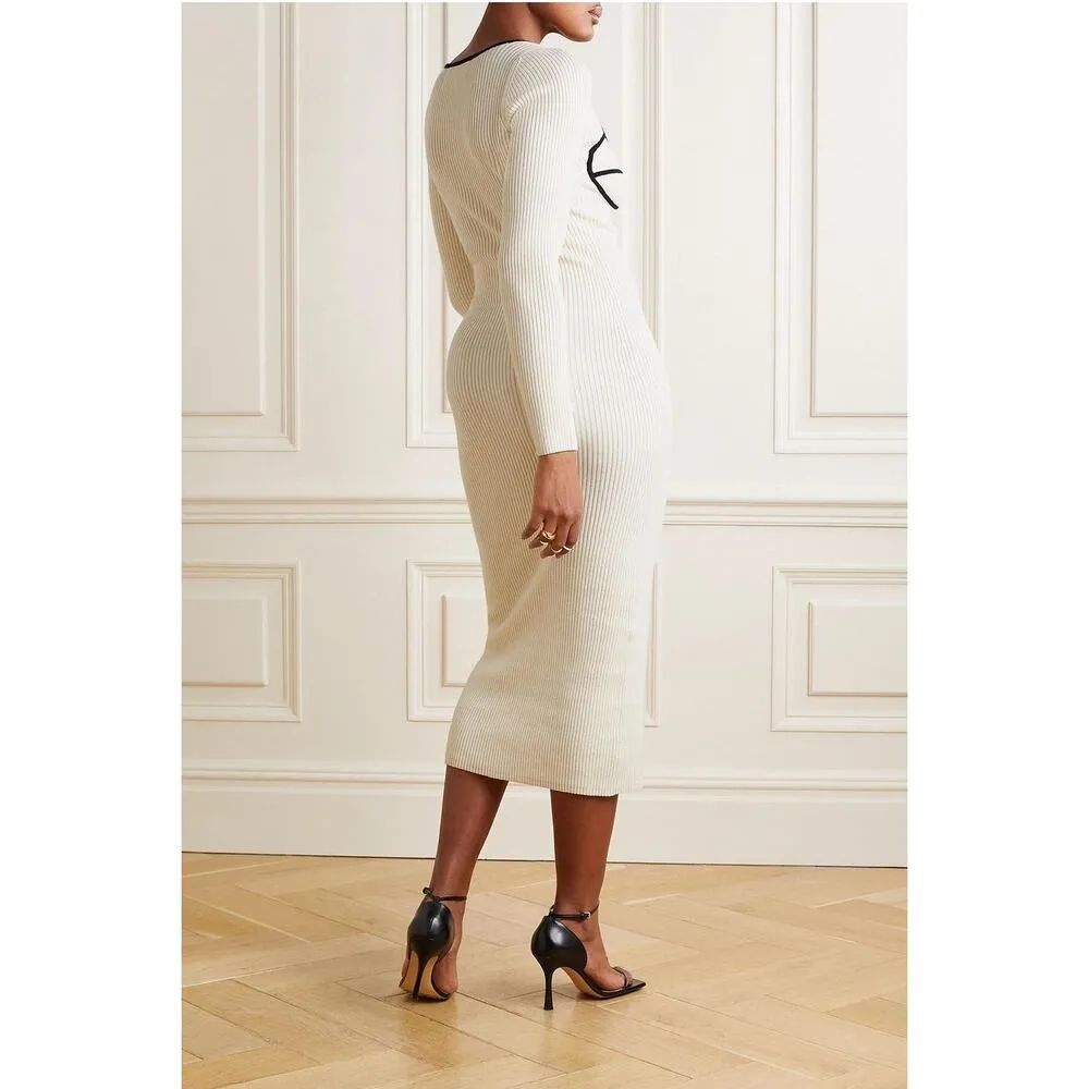 Mara Hoffman + Net Sustain Lucienne Ribbed Organic Cotton-blend Midi Dress XS - Image 4