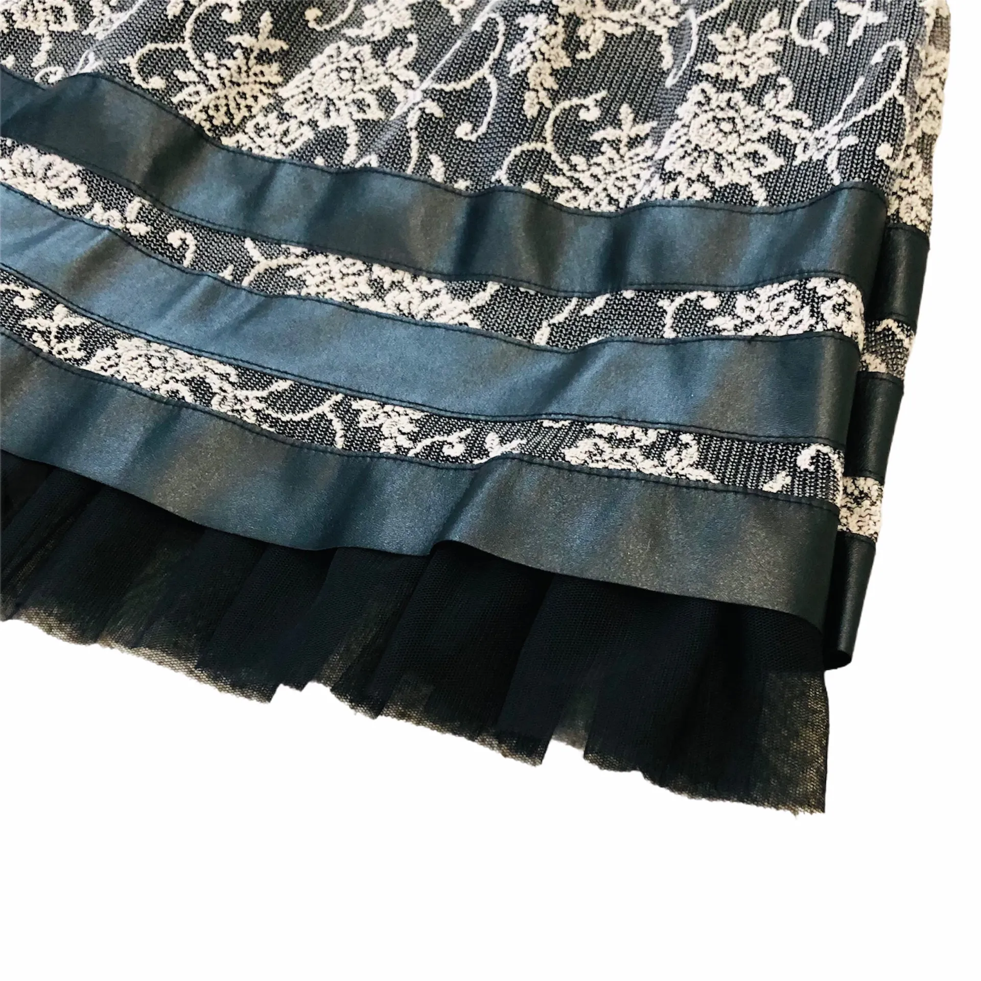 Tulle And Lace Mini Skirt Black Size M - Image 6