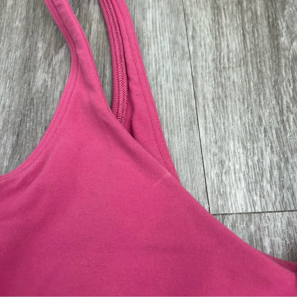 Lululemon Hot Raspberry Pink Align Tank Cropped Athletic Top Size 6 - Image 7