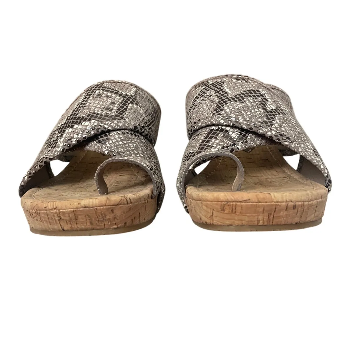 Donald Pliner Metallic Snake Print Leather Wedge - Image 3