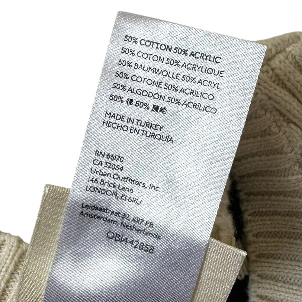 Maeve by Anthropologie White & Black Stretch Knit Shrug Sweater Women XL 32 - Image 5