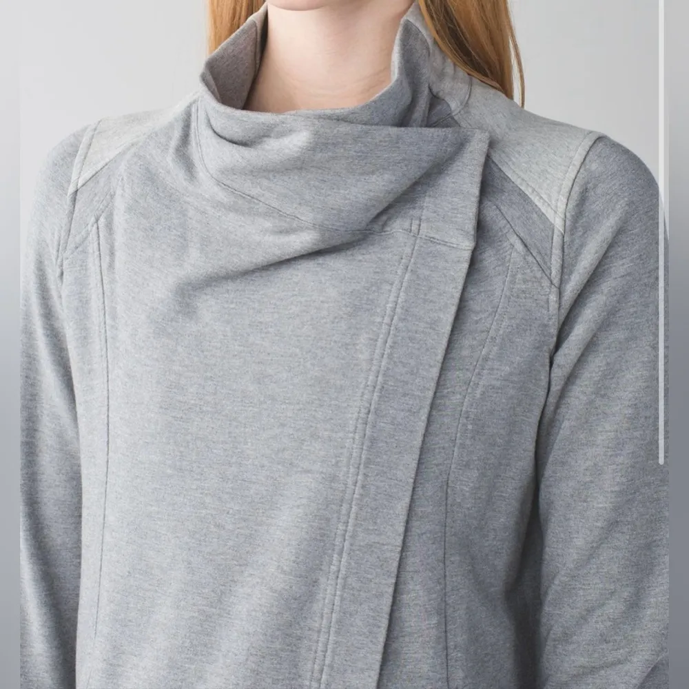 Heathered Gray Lululemon Coast Wrap- EUC - Image 2