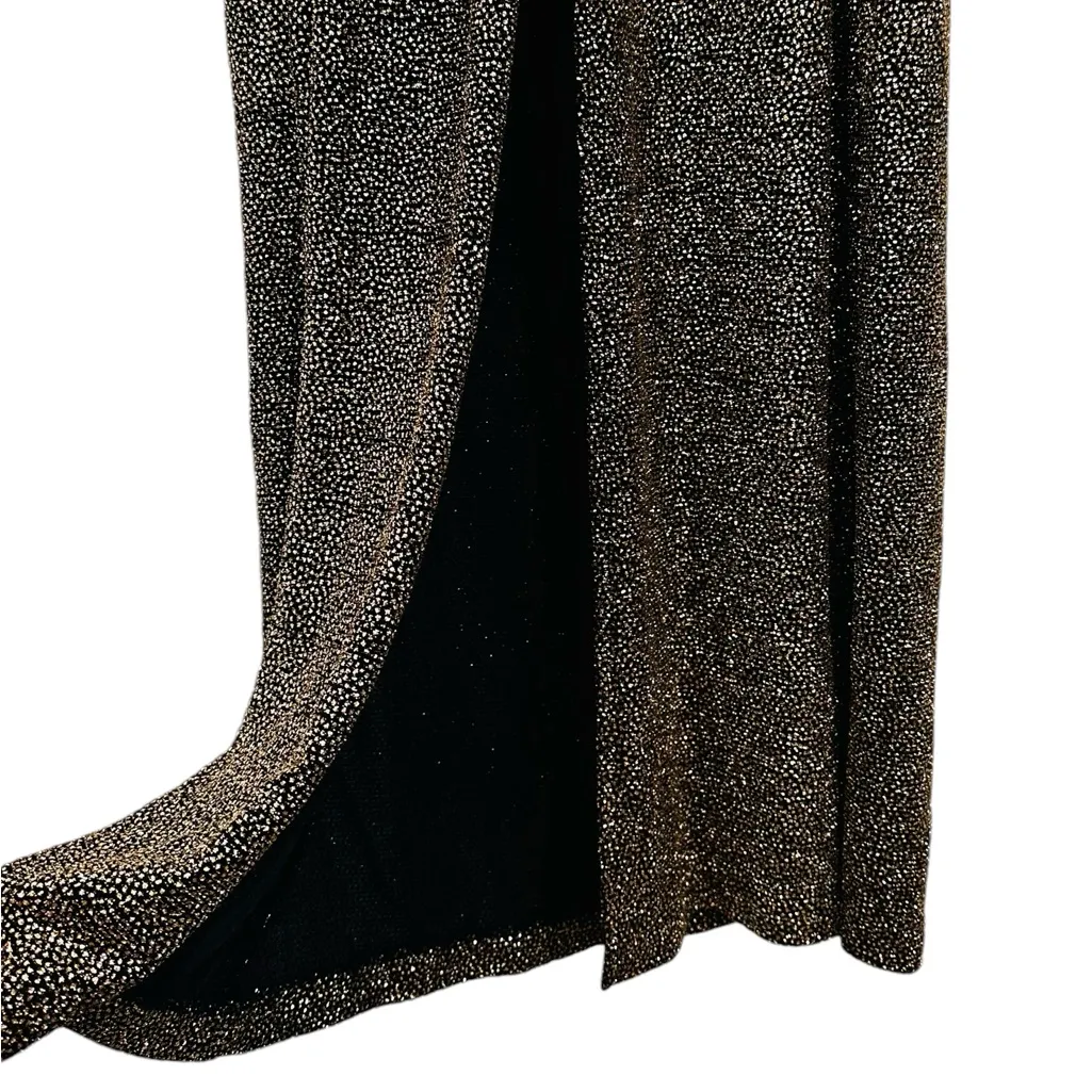 City Triangles Vintage Y2K Maxi Slip Dress Black Gold Size Small - Image 10