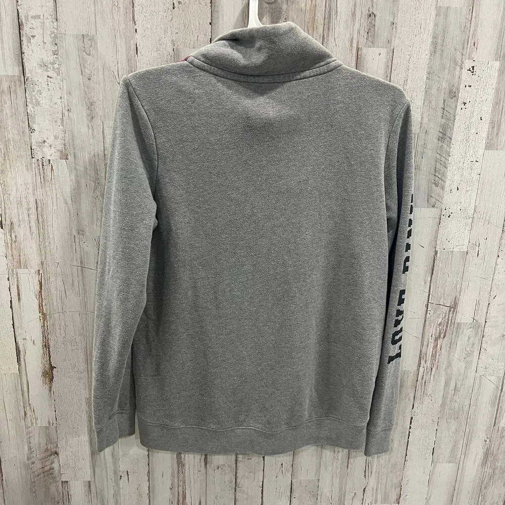 PINK Victoria's Secret Leopard Animal Print Boyfriend Half-Zip Pullover Small - Image 5