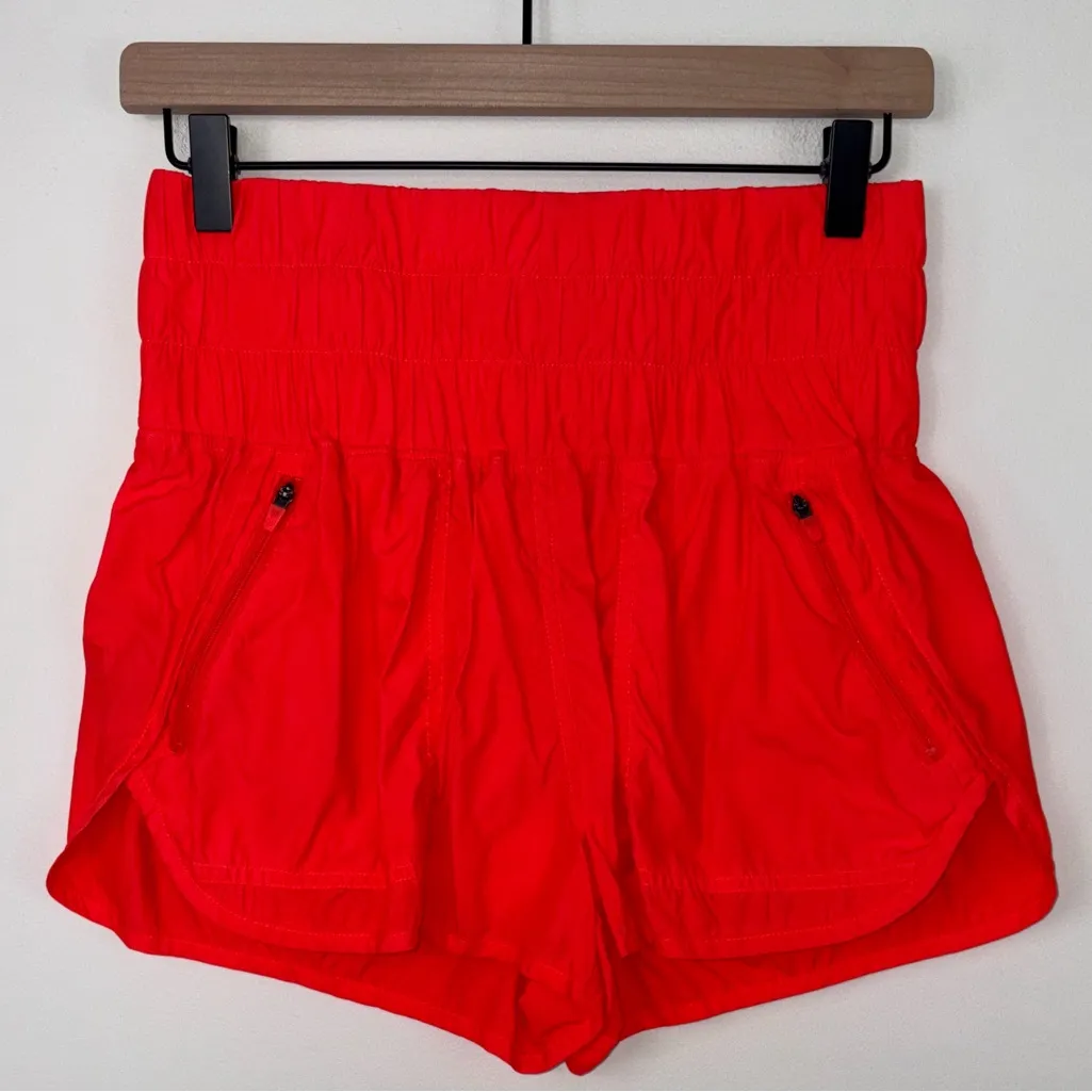 Free People Movement Noiseless Way Home Shorts Neon Orange Women’s Size Small - Image 2