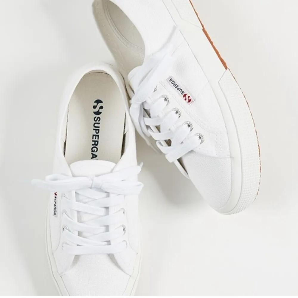 Superga Womens 2402 Rope Mule Sneaker White Sabot Low Heel Sneakers Cotton EUC - Image 2