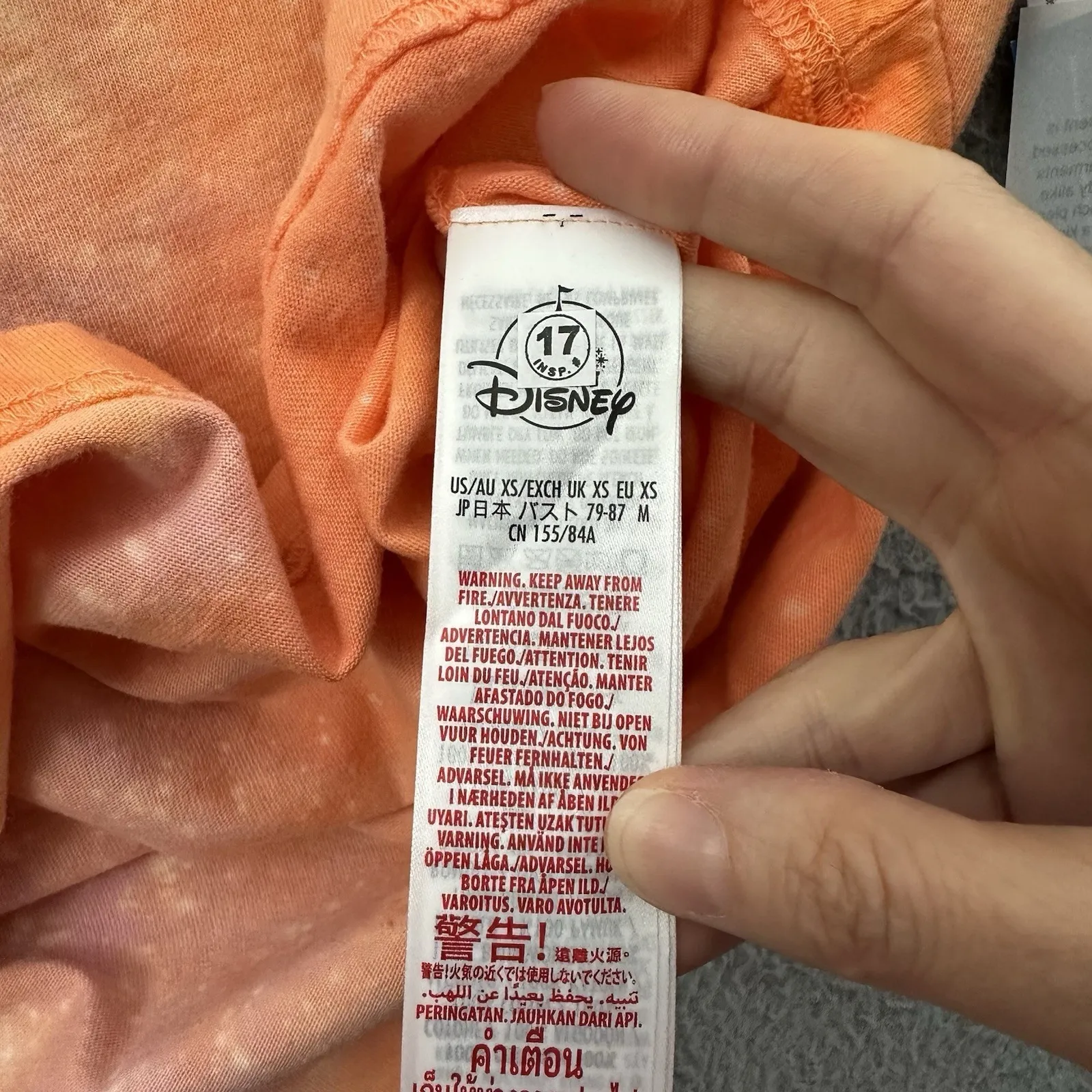 NWT Walt Disney World Parks Spirit Jersey Orange Purple Tie Dye‎ Women's XS - Image 6