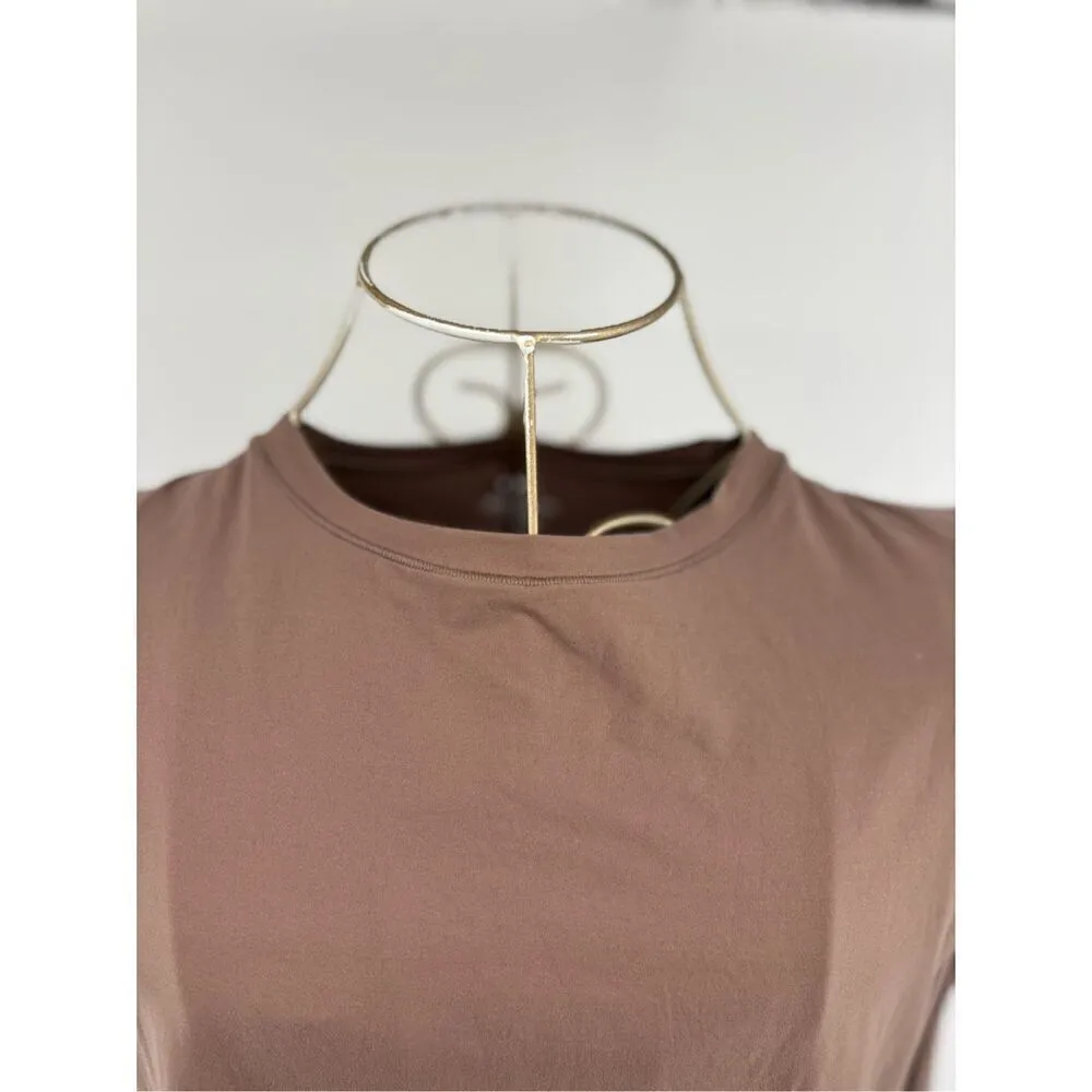 Skims Fits Everybody Long Sleeve Crew Neck Bodysuit Stretch Umber Size 4X NWT - Image 5