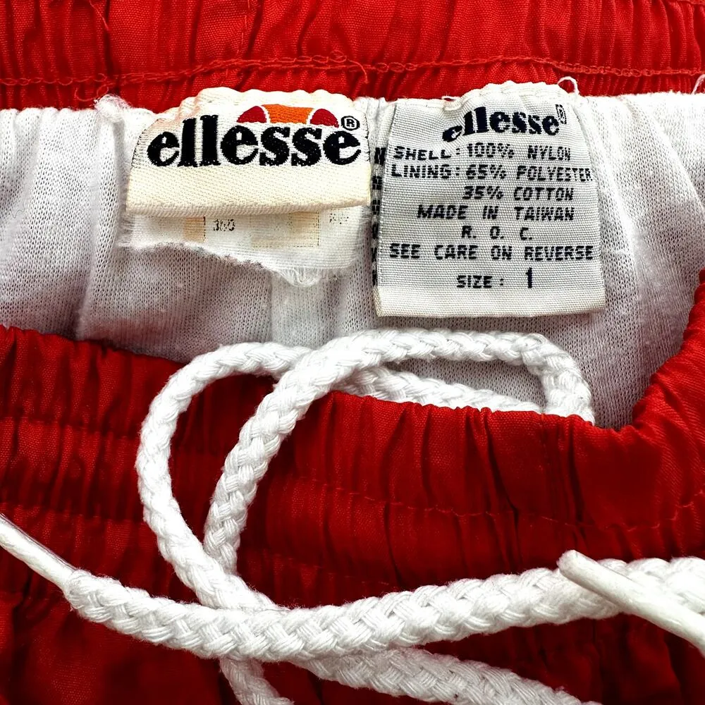 Vintage Ellesse Track Suit Set Zip Up Jacket Jogger Pocket Snap Orange 1 XS - Image 9