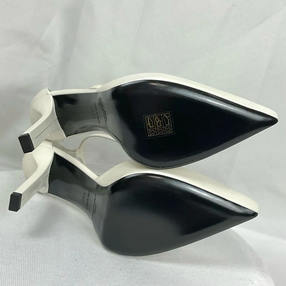 Givenchy  G Lock Platform Heels Beige Sz 39.5 Pointed Toe Ankle Strap - Image 11