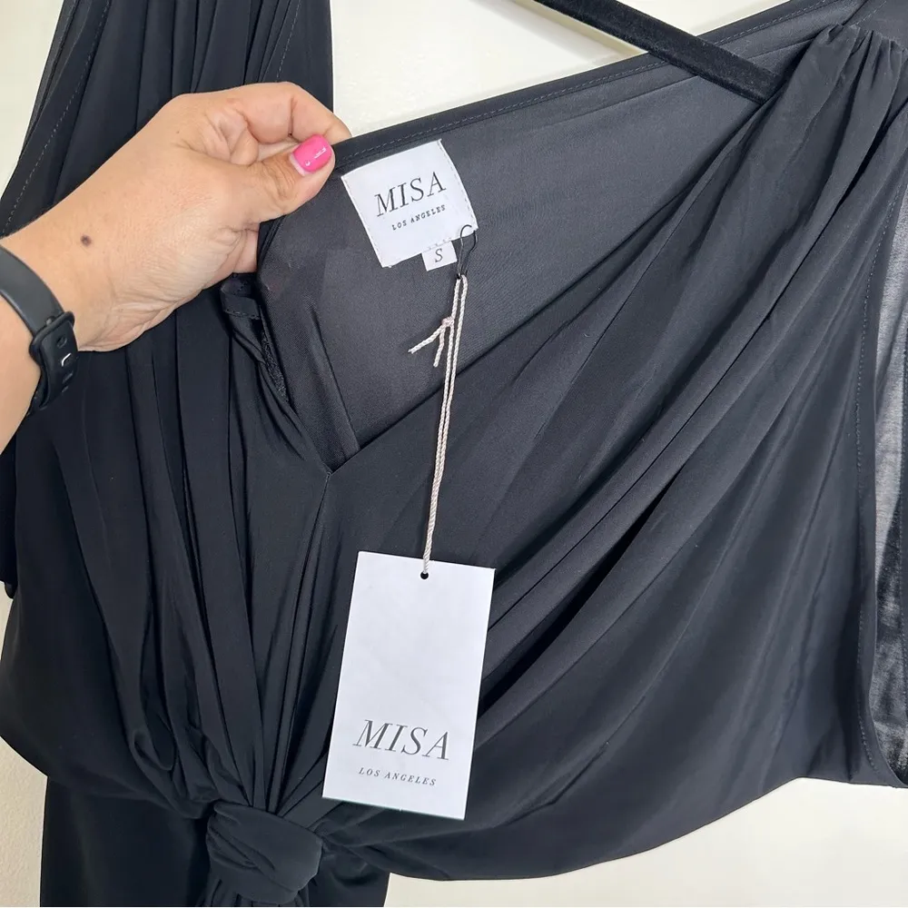 NWT MISA Los Angeles Xenia Maxi Dress in Black - Image 6