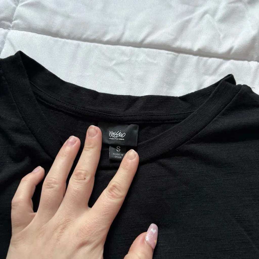 Mossimo Womens Size Small Short Sleeve Dress Black Lightweight Crew Neck Beach - Image 5