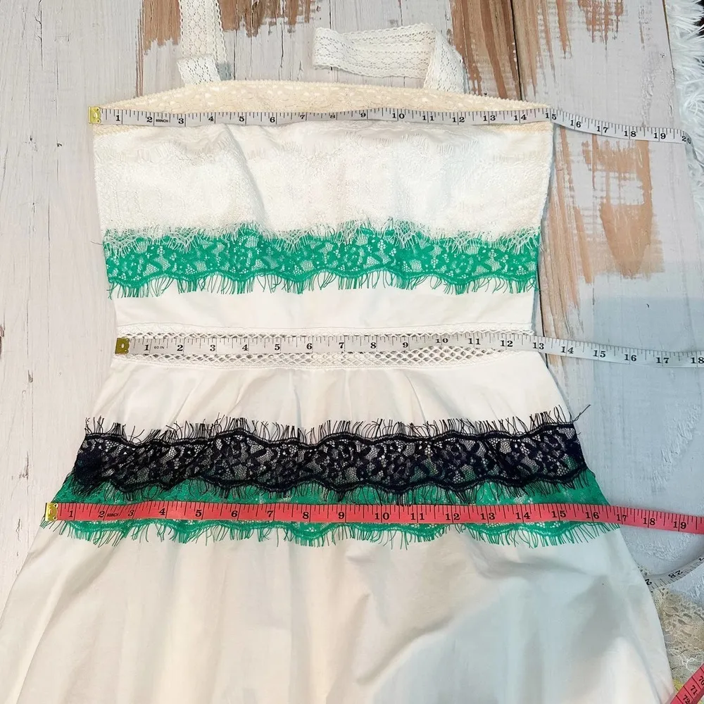 STELLAH Color Block Lace Trim Midi Visit Dress Size XS - Image 11