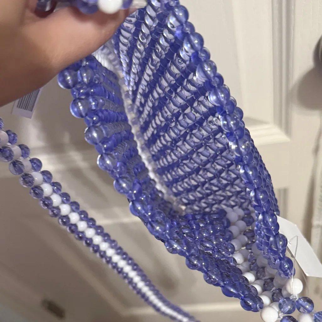 💖 NWT Urban Outfitters Purple Beaded Y2K Crossbody Bag Boho - Image 4