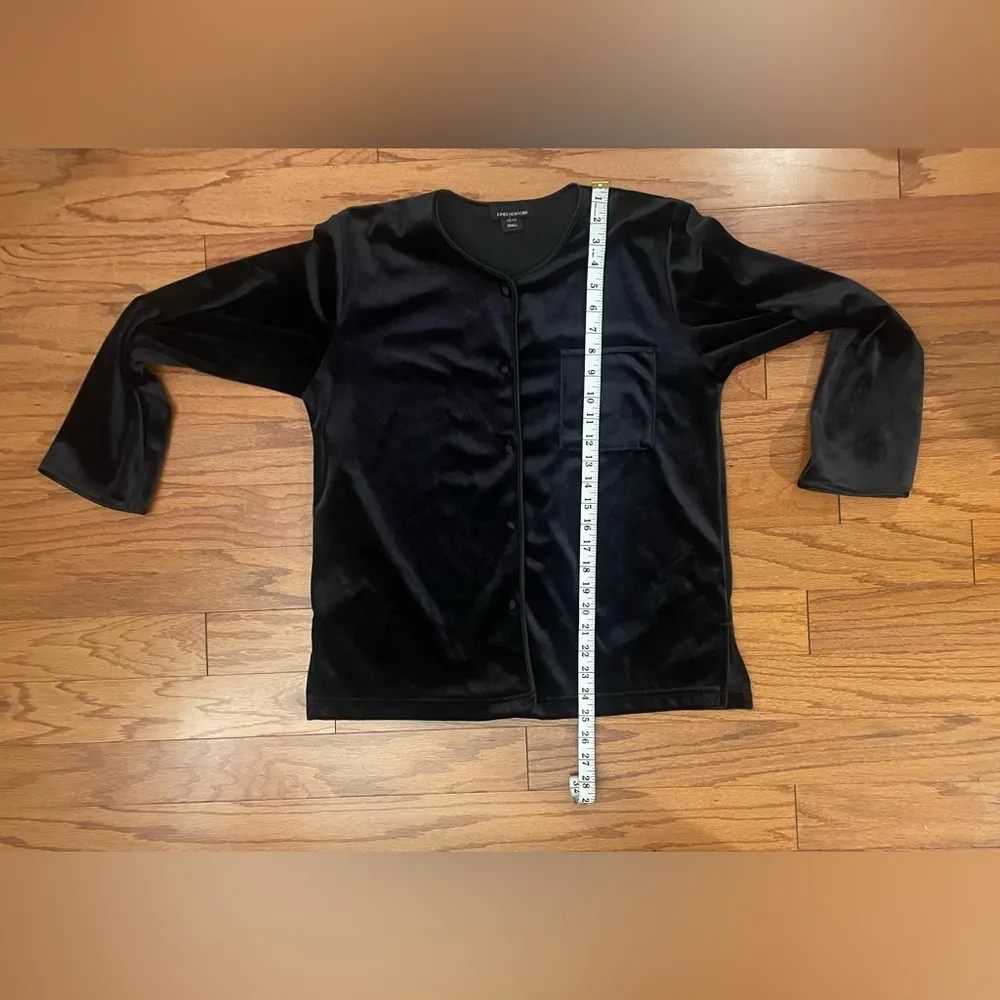 Jones New York- Black Velvet Cardigan Size S - Image 5