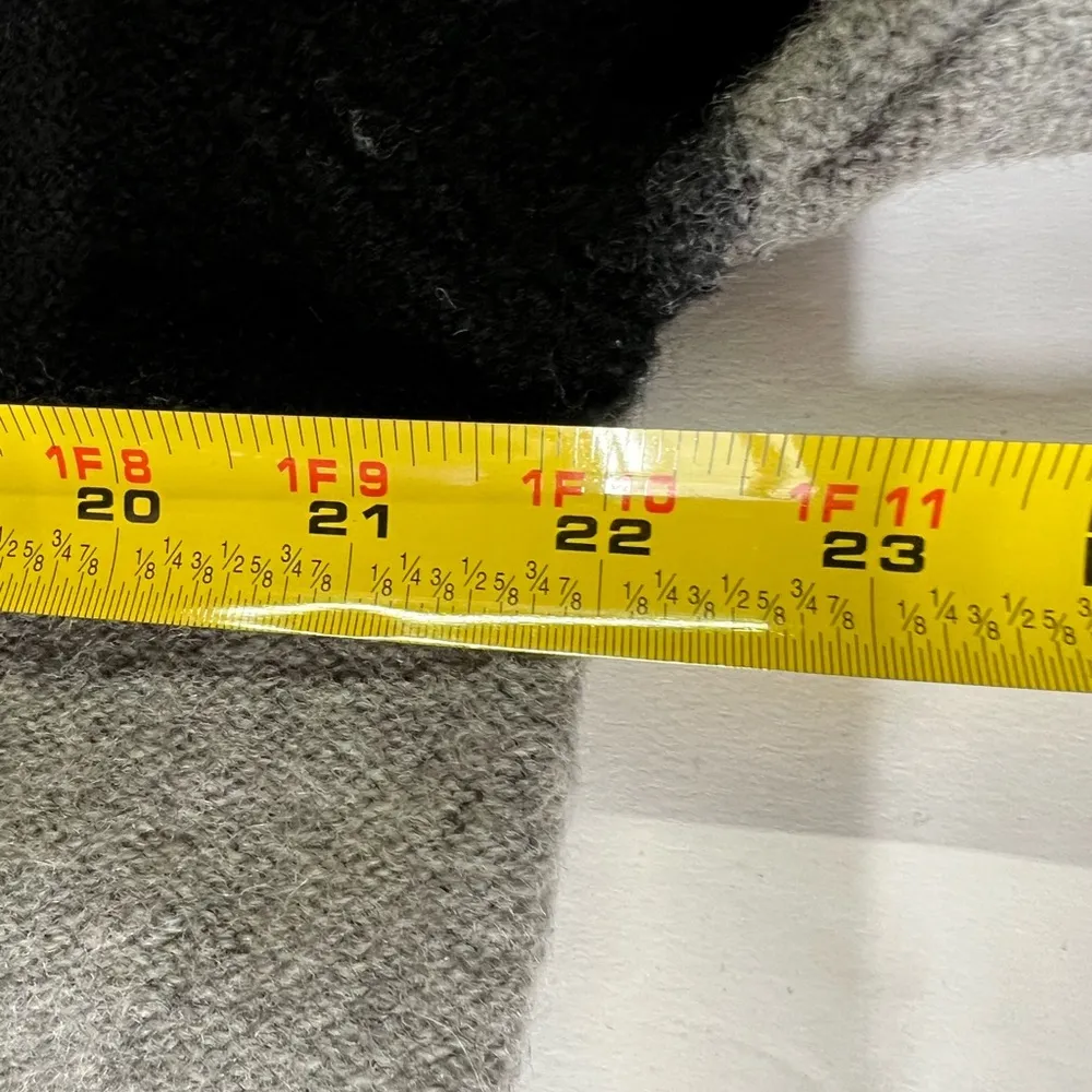 Karen Scott L wool striped button up sweater cardigan neutral winter casual work - Image 9