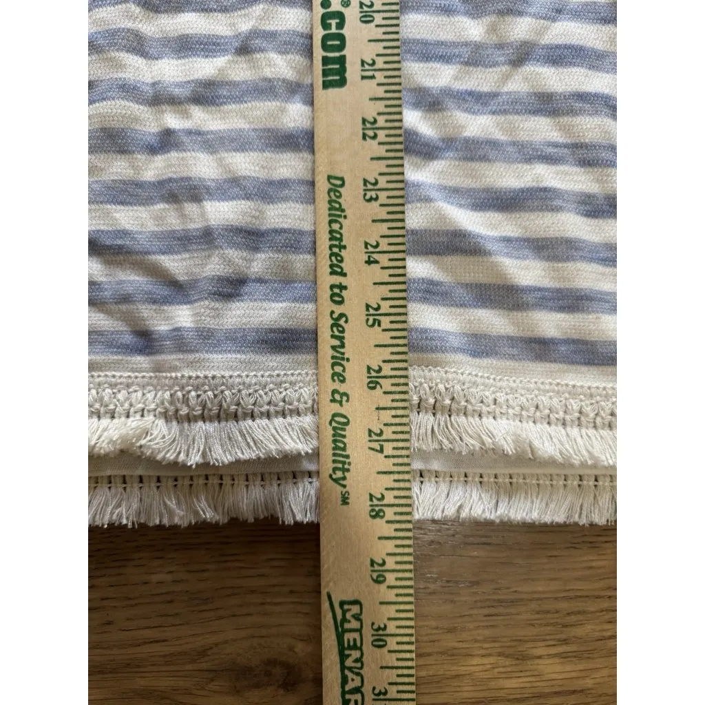 J.Jill Women Size 3X Tunic Sweater Fringe Hem Tunic Shirt‎ Striped Coastal Beach - Image 4