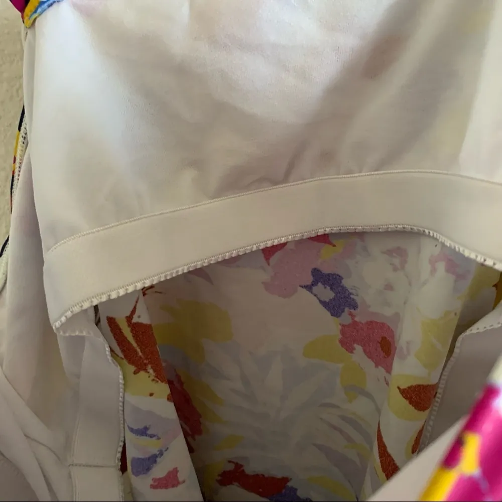 Jams World Hula Moon Floral Tankini High Neck Halter Built In Bra Modest 4X - Image 7