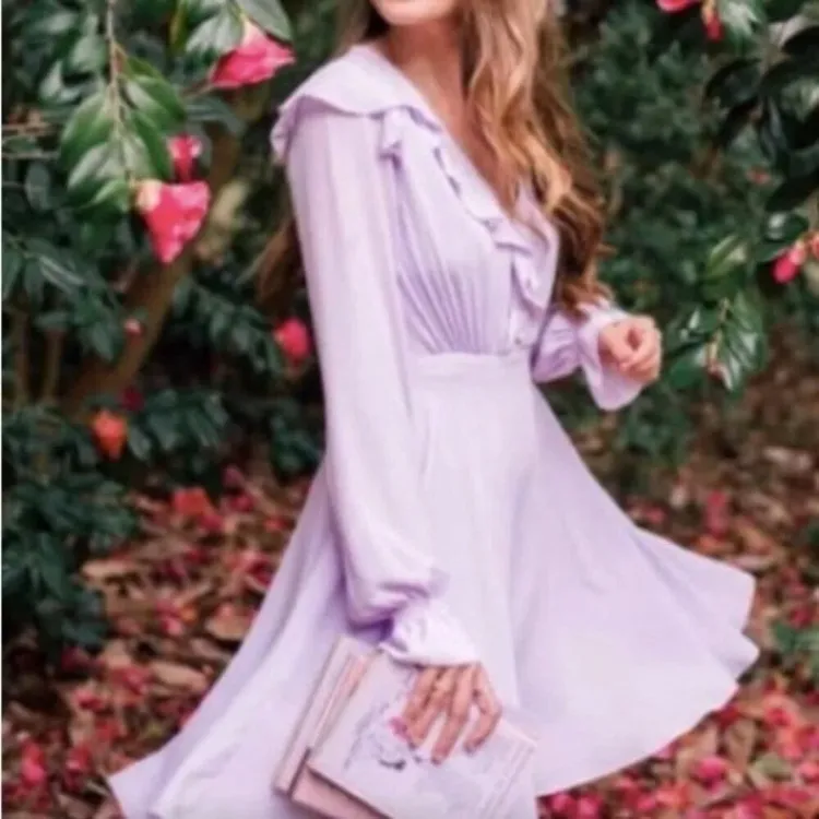 Gal Meets Glam Haley Lavender Dress - Image 2