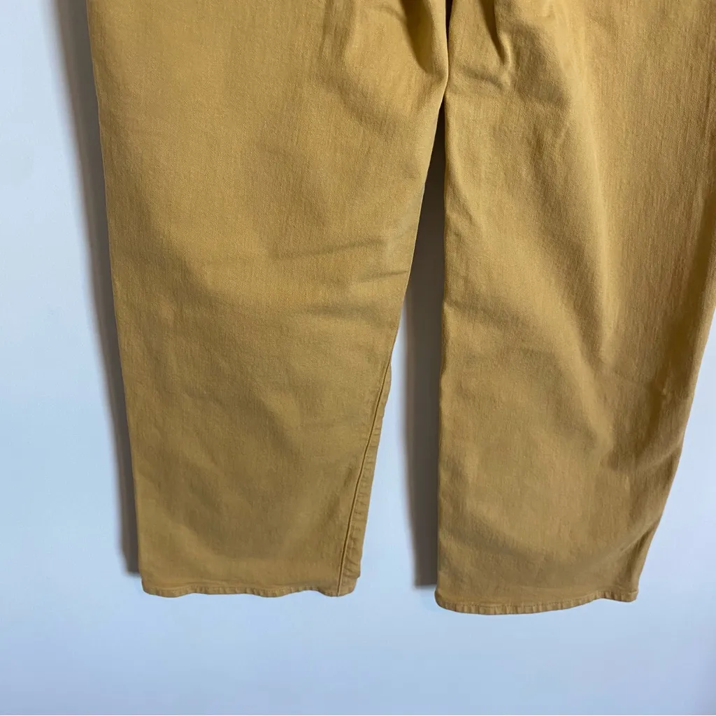 Madewell Emmett Cropped Pants in Mustard Yellow size 24 - Image 8
