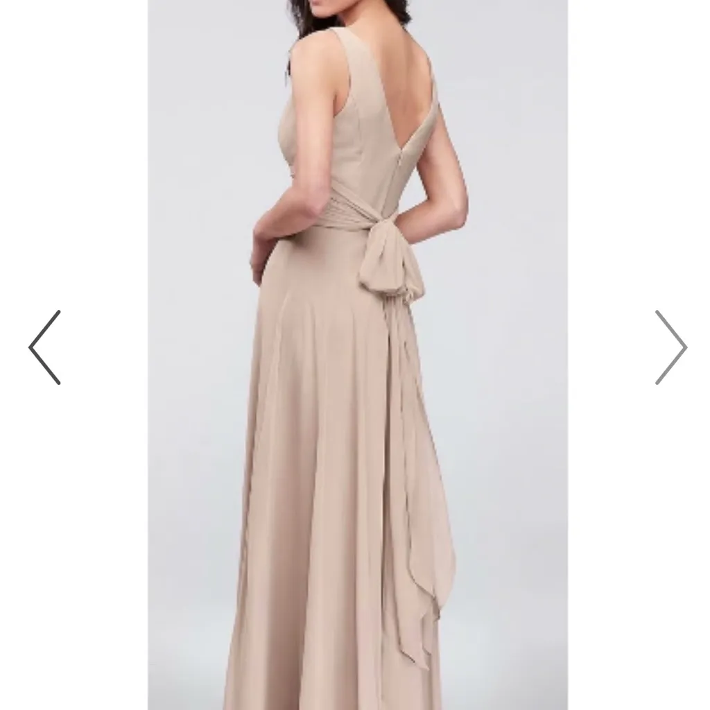 David's Bridal Deep Wine Sleeveless Gown - Image 2