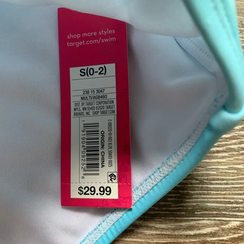 NWT Xhilaration Red, White & Blue Ombré One Piece Swimsuit 0-2 - Image 5