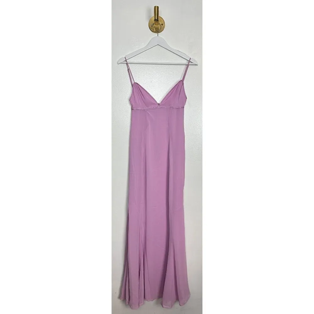 HOUSE OF CB Loren Georgette Mermaid Gown in Pink Size Medium - Image 7