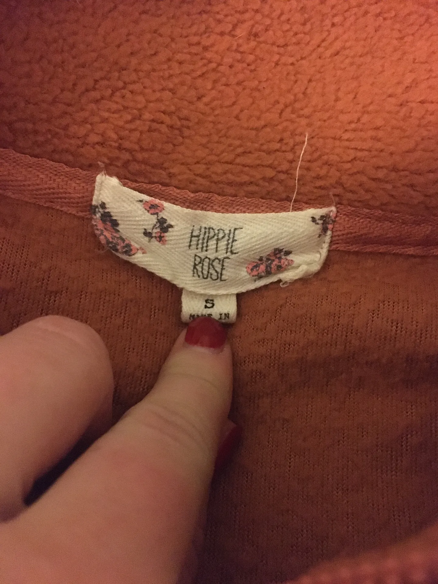 Hippie Rose Rust Orange Sweater - Image 3